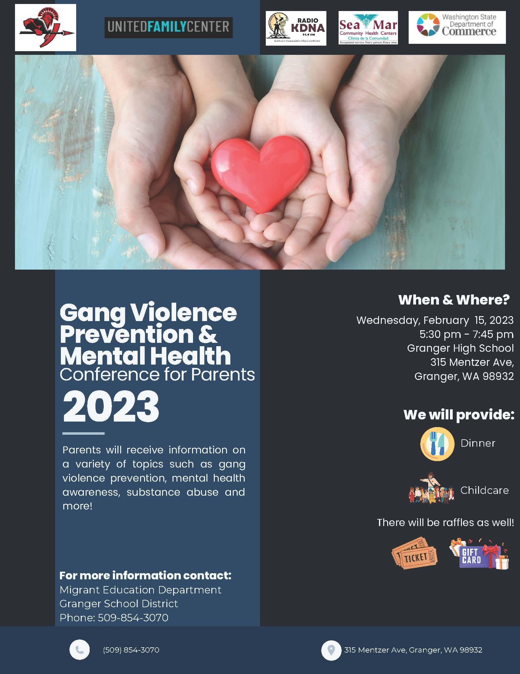 Gang Violence Prevention & Mental Health Conference for Parents