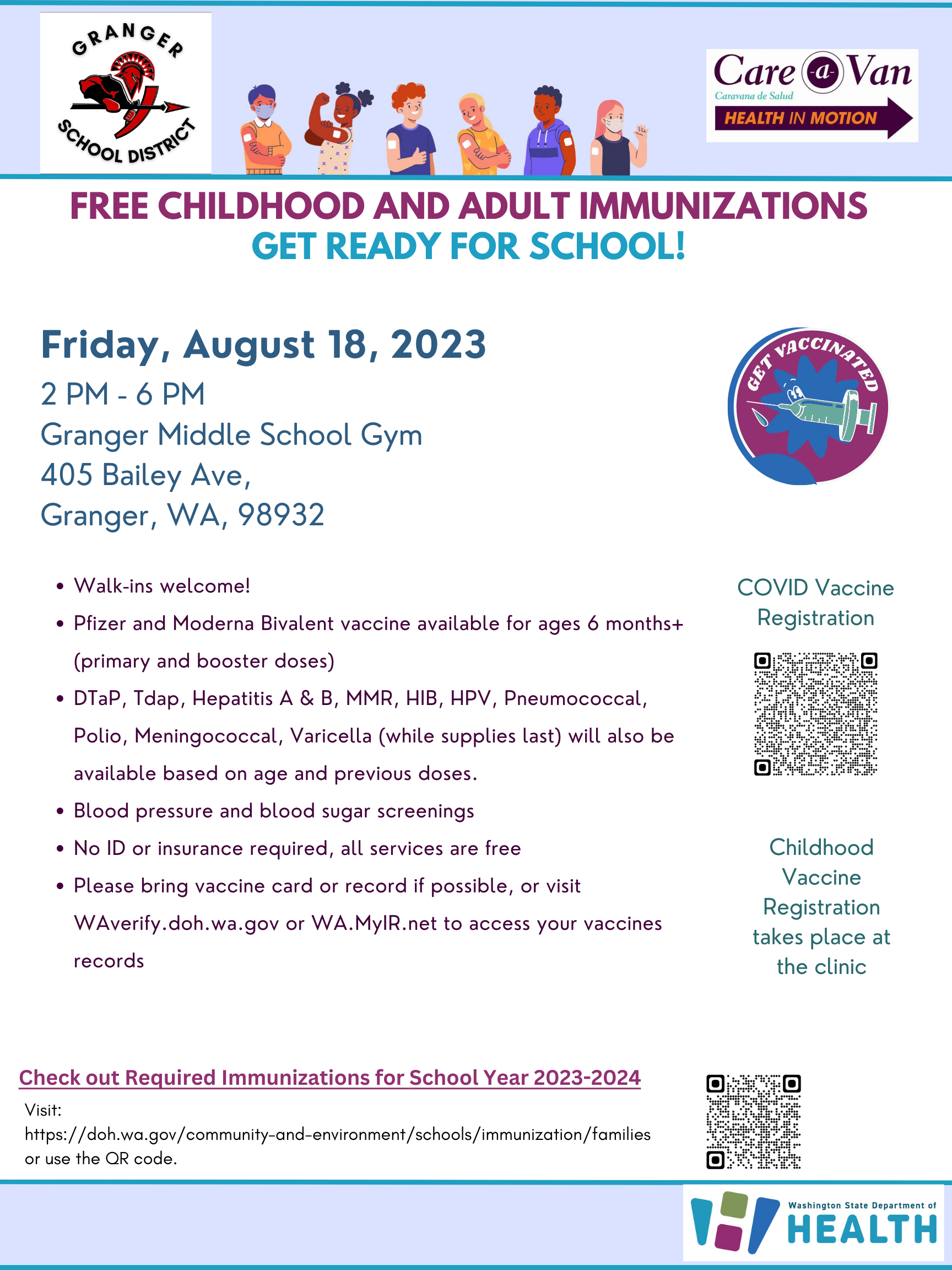 Vaccine Clinic Flyer in English