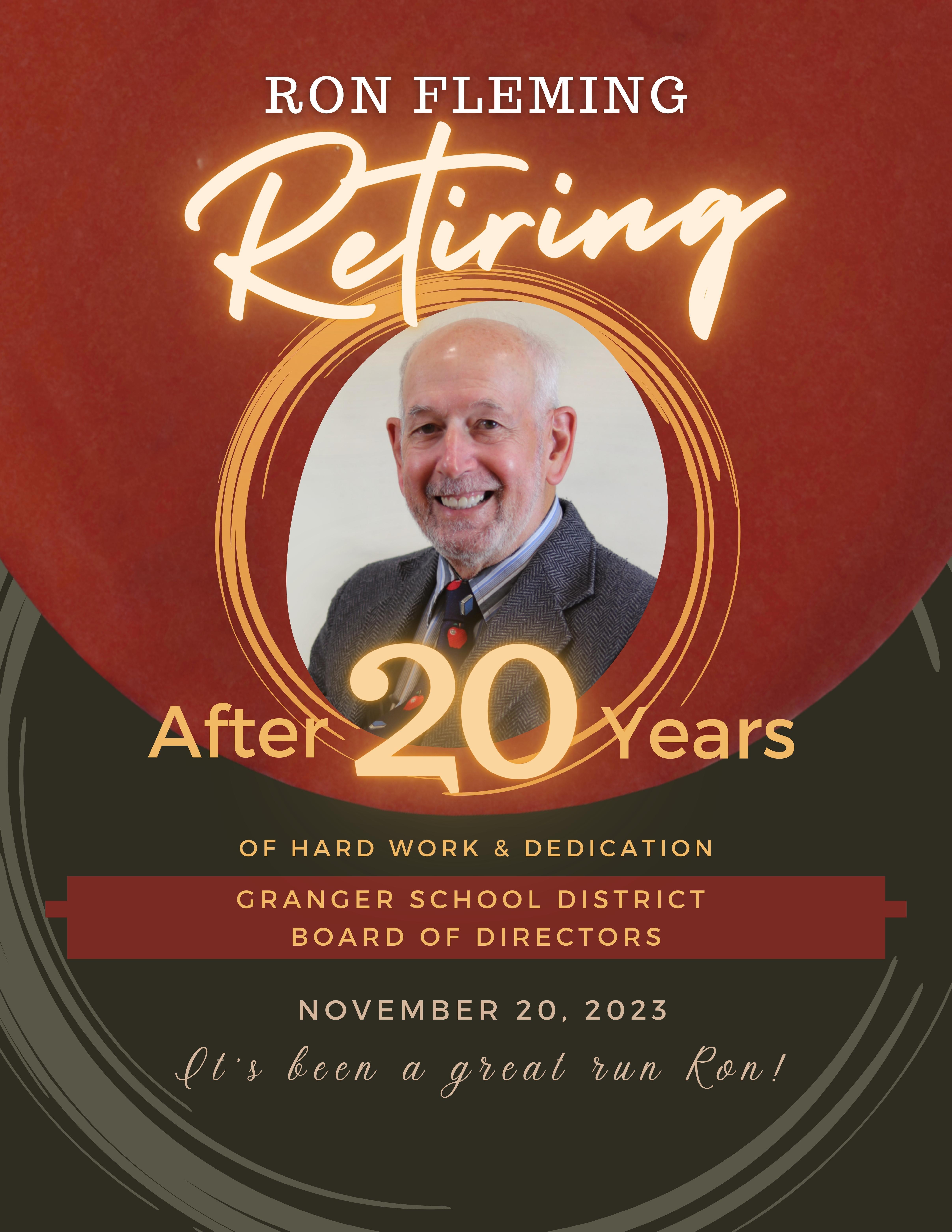 Ron Fleming retirement cert