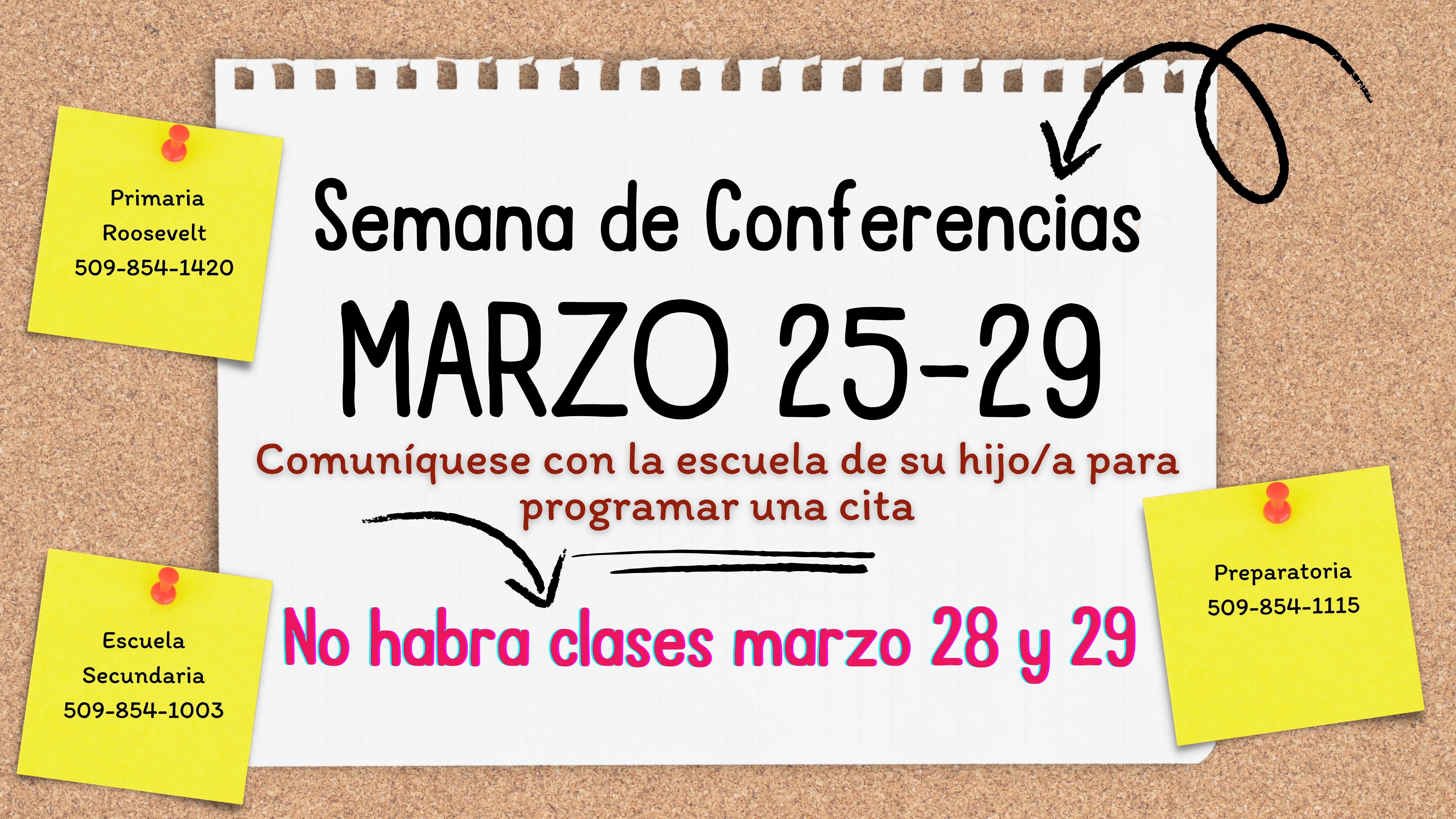 conference week flyer Spanish