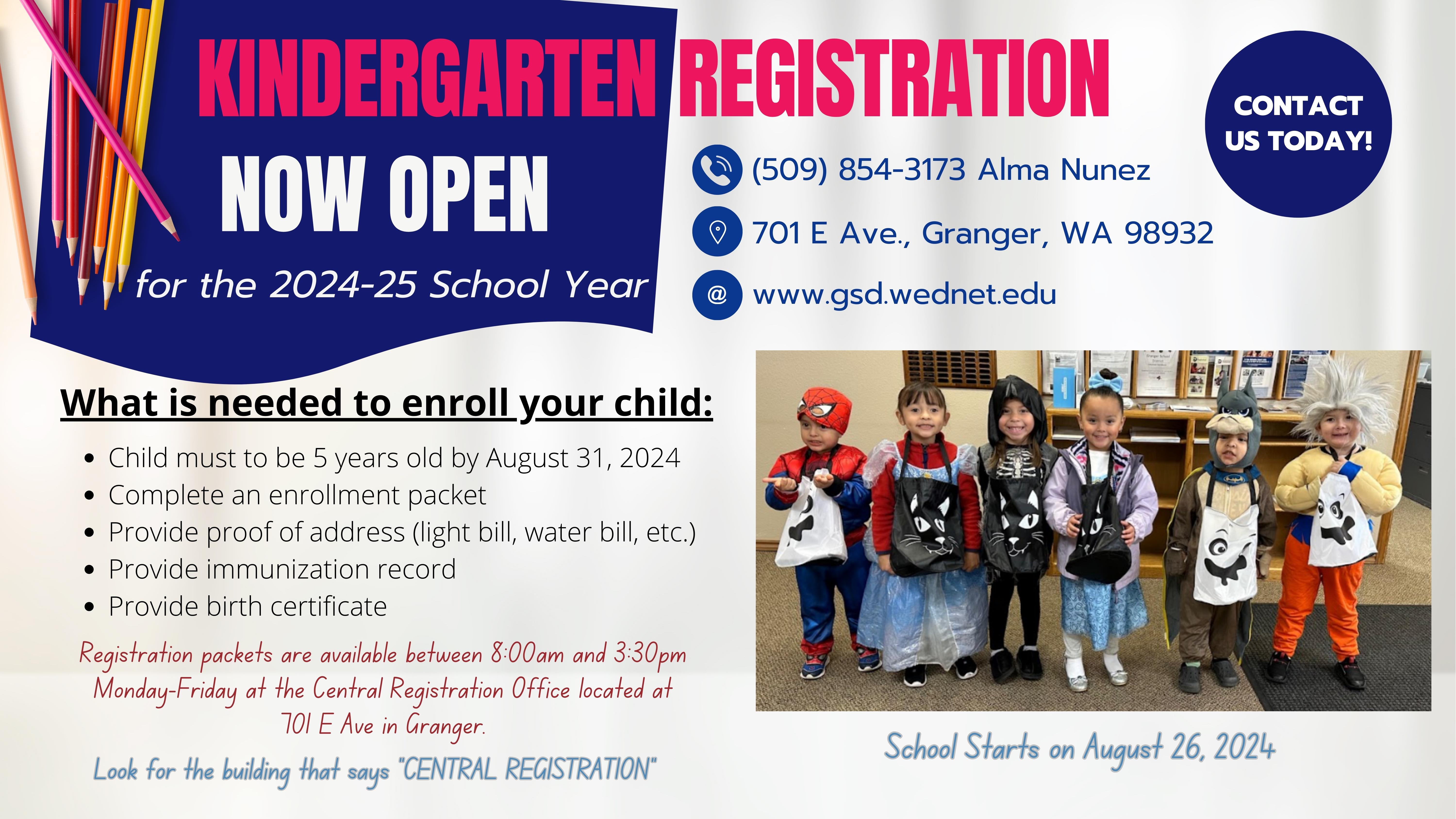 Kindergarten registration English